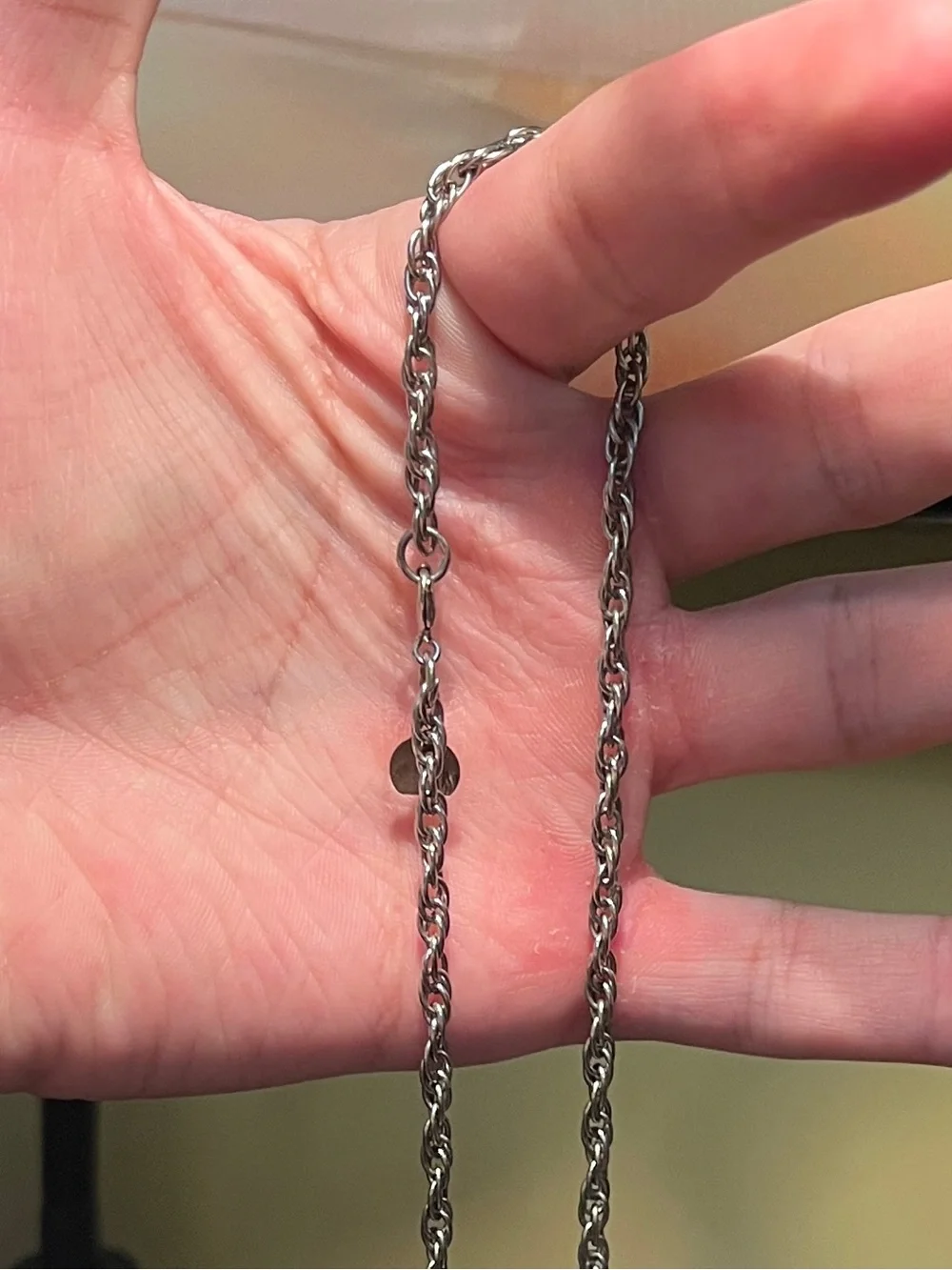 Thick Sterling-Style Silver Chain Necklace - Classic Rope Link